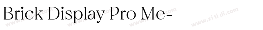 Brick Display Pro Me字体转换